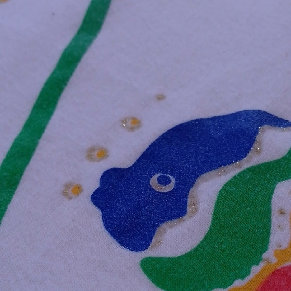 Vintage 90s AVON Swimming COLOURFUL FISH SINGLE STITCH T-SHIRT - Picture 6 of 10